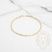 Bracelet - Or 10K jaune torsade laser cut 2.2mm - BRG715