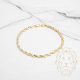 Bracelet - Or 10K jaune torsade laser cut 3.8mm - BRG824