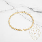 Bracelet - Or 10K jaune torsade laser cut 4.5mm - BRG518