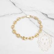 Bracelet - Or 10K jaune ancre gonflé 7.6mm - BRG722