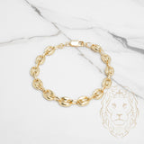 Bracelet - Or 10K jaune ancre gonflé 7.6mm - BRG722