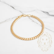 Bracelet - Or 10K deux tons jaune & blanc cuban link 5.6mm - BRG724