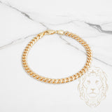 Bracelet - Or 10K deux tons jaune & blanc cuban link 5.6mm - BRG724