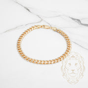 Bracelet - Or 10K deux tons jaune & blanc cuban link 5.6mm - BRG725