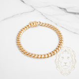 Bracelet - Or 10K deux tons jaune & blanc cuban link 7.3mm - BRG727