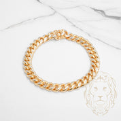 Bracelet - Or 10K deux tons jaune & blanc cuban link 9.2mm - BRG729