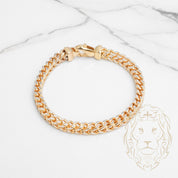 Bracelet - Or 10K deux tons jaune & blanc franco coupe diamant 5.5mm - BRG730