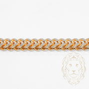 Bracelet - Or 10K deux tons jaune & blanc franco coupe diamant 6.2mm - BRG692