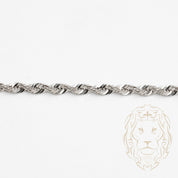 Bracelet - Or 10K blanc torsade laser cut 3.2mm - BRG714