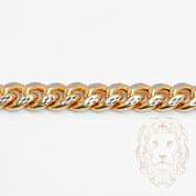 Bracelet - Or 10K deux tons jaune & blanc cuban link 8.5mm - BRG728