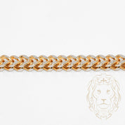 Bracelet - Or 10K deux tons jaune & blanc franco coupe diamant 5.5mm - BRG730