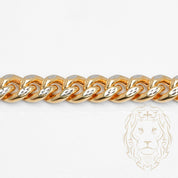 Bracelet - Or 10K deux tons jaune & blanc cuban link 9.2mm - BRG729