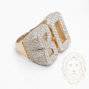 Bague - Or 10K deux tons jaune & blanc 80 pavé de diamants lab 3.00CT - RIGL072