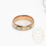 Ring - 14K two-tone yellow & white gold set with 0.10CT natural diamonds - RIGD539