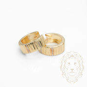 Hoops - Or 10K jaune coupe diamant 5mm X 12mm - BOG975