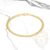 Bracelet - Or 10K jaune cuban link 3.7mm - BRG696