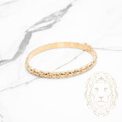 Bracelet jonc - Or 18K jaune faux beads coupe diamant - BRG742