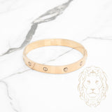 Bracelet jonc - Or 18K deux tons jaune & blanc amour 7.5mm - BRG748