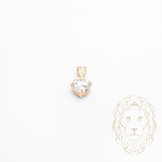 Pendentif - Or 10K jaune solitaire pierre cz coupe rond 1.50PTS - PEG878