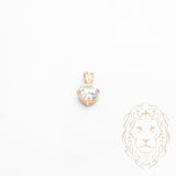 Pendentif - Or 10K jaune solitaire pierre cz coupe rond 1.50PTS - PEG878