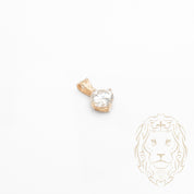 Pendentif - Or 10K jaune solitaire pierre cz coupe rond 1.50PTS - PEG878