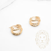 Hoops - Or 10K jaune faux stack - BOG979