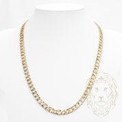 Chaîne - Or 10K jaune gourmette coupe diamant 7mm - CHG882