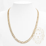Chaîne - Or 10K jaune gourmette coupe diamant 7mm - CHG882