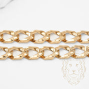 Chaîne - Or 10K jaune gourmette coupe diamant 7mm - CHG883