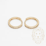 Hoops - Or 10K jaune pierres cz en canal 2mm X 13mm - BOG984