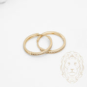 Hoops - Or 10K jaune pierres cz en canal 2mm X 17mm - BOG985