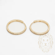 Hoops - Or 10K jaune pierres cz en canal 2mm X 17mm - BOG985