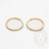 Hoops - Or 10K jaune pierres cz en canal 2mm X 17mm - BOG985