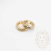 Huggies - Or 10K jaune coupe diamant 3mm X 9mm - BOG987