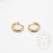 Huggies - Or 10K jaune coupe diamant 3mm X 9mm - BOG987