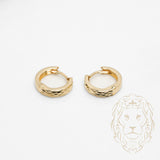 Huggies - Or 10K jaune coupe diamant 3mm X 9mm - BOG987