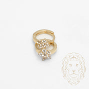 Huggies - Or 10K jaune fleur en pierres cz - BOG988