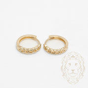 Huggies - Or 10K jaune tressés 3mm X 10mm - BOG991