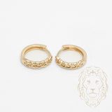 Huggies - Or 10K jaune tressés 3mm X 10mm - BOG991