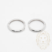 Hoops - Or 10K blanc simple 2mm X 12mm - BOG1000