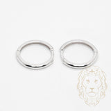 Hoops - Or 10K blanc simple 2mm X 12mm - BOG1000