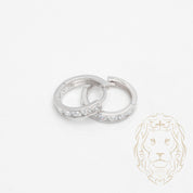 Hoops - Or 10K blanc pierres cz en canal 3mm X 11mm - BOG1001