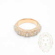 Bague - Or 14K deux tons jaune & blanc pavé de diamants lab 1.50CT - RIGL088