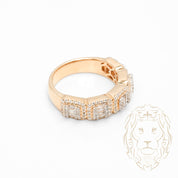 Bague - Or 14K deux tons jaune & blanc pavé de diamants lab 1.50CT - RIGL088