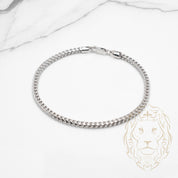 Bracelet - Or 14K blanc franco rond 3.2mm - BRG759