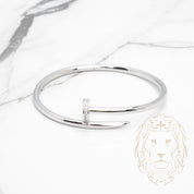 Bracelet jonc - Argent clou pavé de cz - BRS459