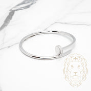 Bracelet jonc - Argent clou pavé de cz - BRS459