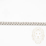 Bracelet - Or 10K blanc cuban link pavé de diamants lab VVS 3.6-3.9CTW 6.4mm- BRGL026