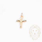 Pendentif - Or 10K jaune croix avec Jésus - PEG886