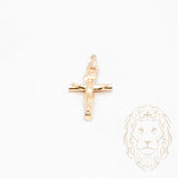 Pendant - 10K Yellow Gold Cross with Jesus - PEG886